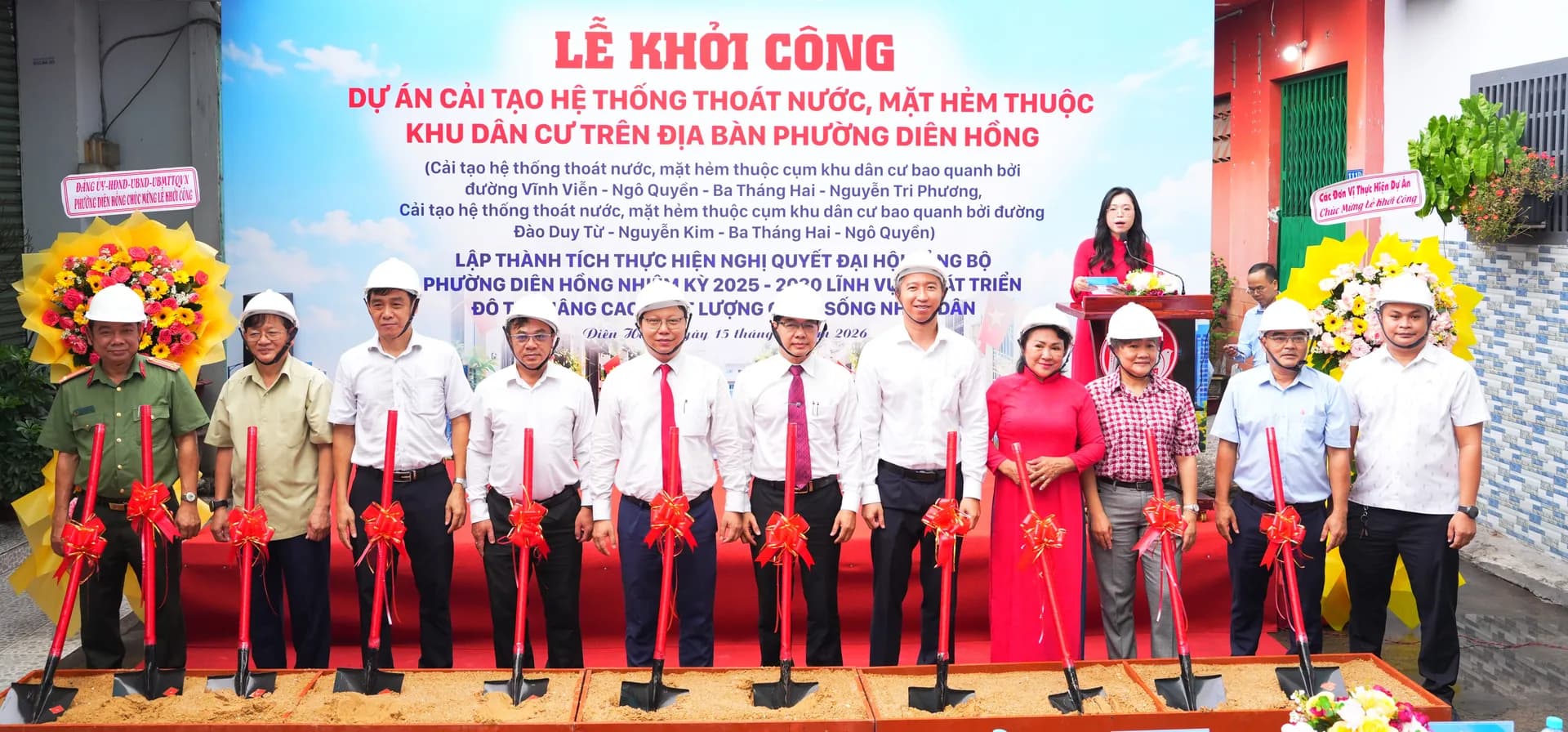 PHƯỜNG DIÊN HỒNG KHỞI CÔNG NÂNG CẤP 106 TUYẾN HẺM VỚI TỔNG MỨC ĐẦU TƯ GẦN 77 TỶ ĐỒNG
