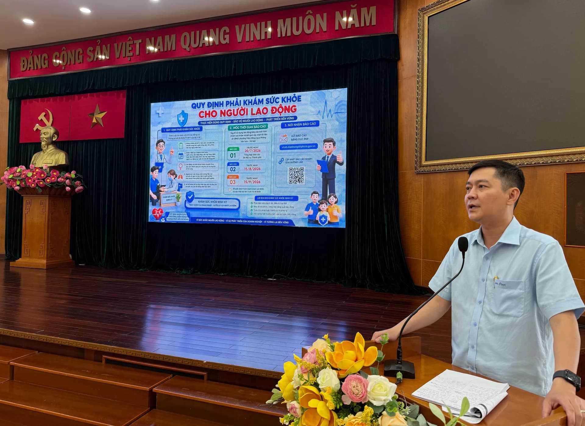PHƯỜNG DIÊN HỒNG TRIỂN KHAI KHÁM SỨC KHỎE ĐỊNH KỲ CHO NGƯỜI LAO ĐỘNG