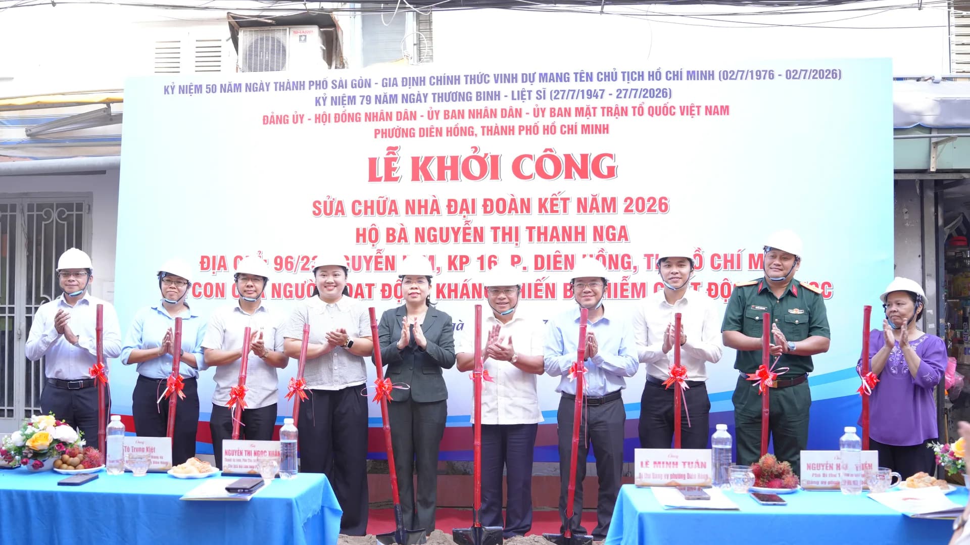 THÊM MỘT MÁI ẤM ĐẠI ĐOÀN KẾT ĐƯỢC KHỞI CÔNG TẠI PHƯỜNG DIÊN HỒNG
