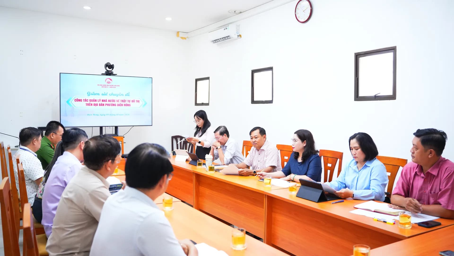 HỘI ĐỒNG NHÂN DÂN PHƯỜNG DIÊN HỒNG GIÁM SÁT TRẬT TỰ ĐÔ THỊ, XÂY DỰNG ĐÔ THỊ VĂN MINH