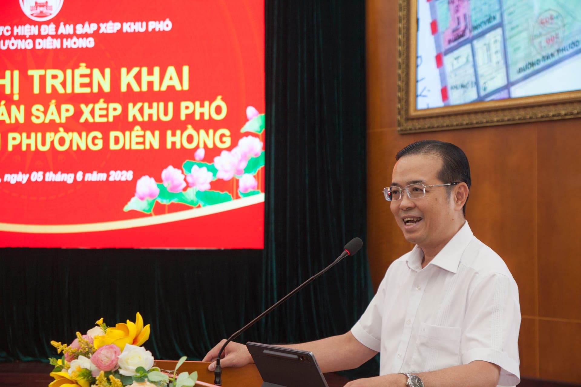 PHƯỜNG DIÊN HỒNG TỔ CHỨC HỘI NGHỊ TRIỂN KHAI DỰ THẢO ĐỀ ÁN SẮP XẾP KHU PHỐ
